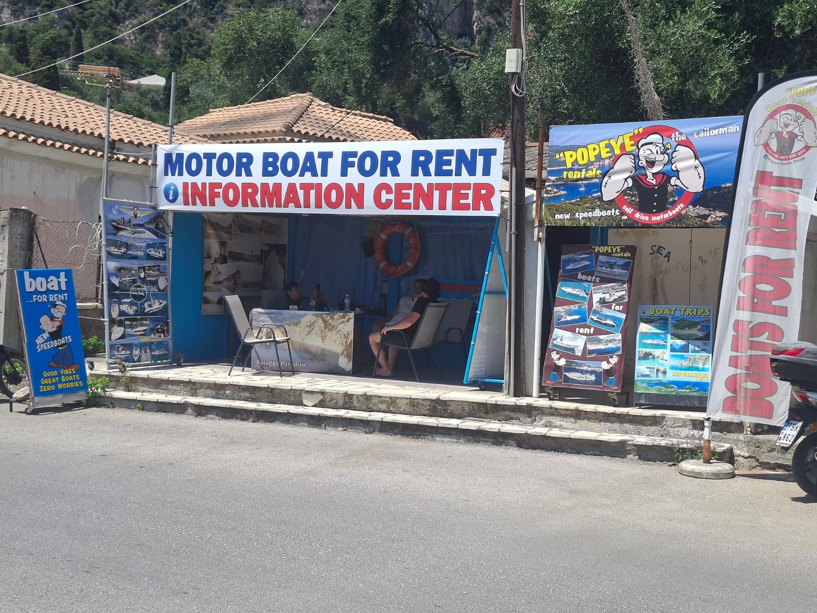Popeye Boat Rentals — information center storefront